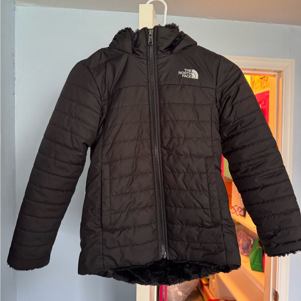 The North Face Black Puffer Jacket with Hood and Insulation